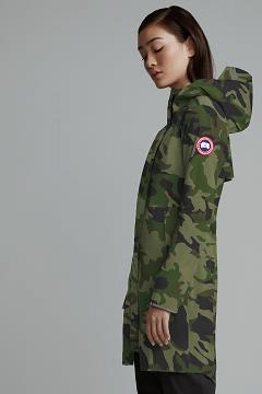Chamarras Canada Goose Mujer Mexico - Salida Chubasquero Verdes RM9475380